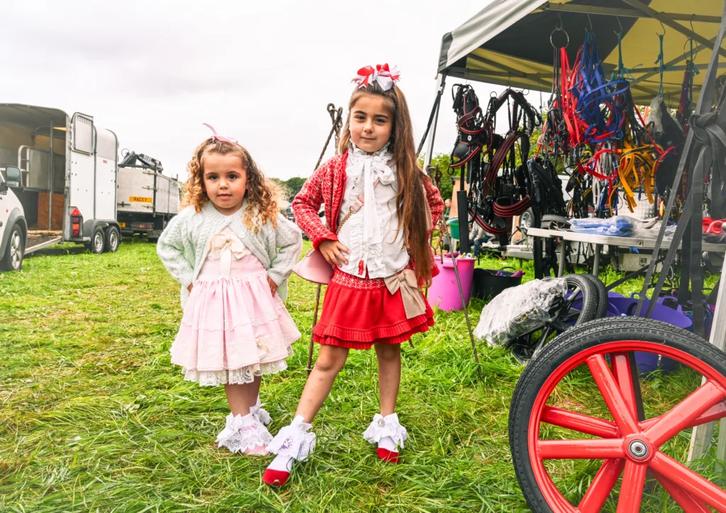 Two young girls dressed up at Lee Gap fair